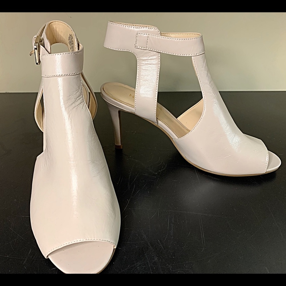 Nine West Open Toe Leather Sandals, Tan, 6.5